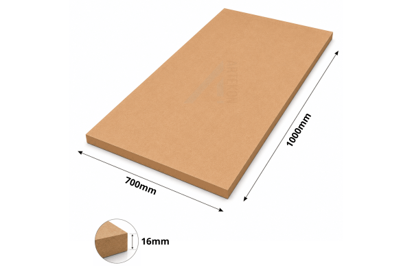 Formatka MDF surowa 16mm 1000x700mm