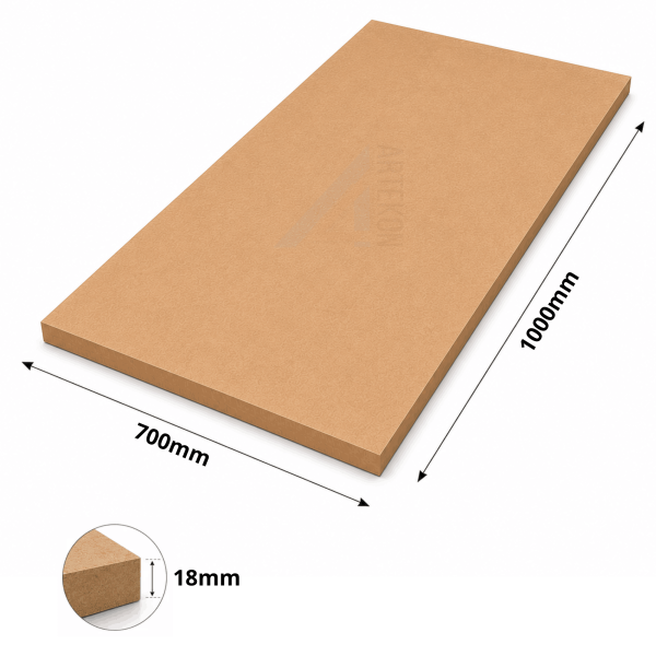 Formatka MDF surowa 18mm 1000x700mm
