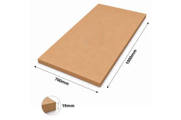 Formatka MDF surowa 19mm 1000x700mm