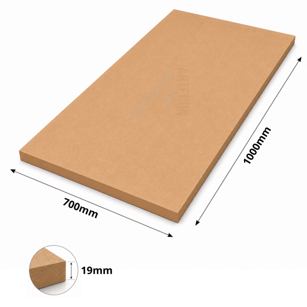Formatka MDF surowa 19mm 1000x700mm