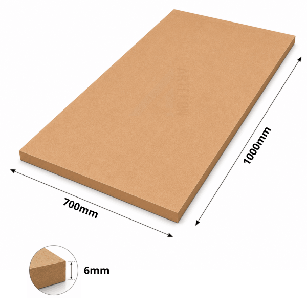 Formatka MDF surowa 6mm 1000×700 mm