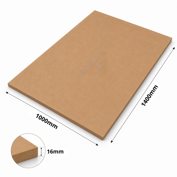 Formatka MDF surowa 16mm 1400x1000mm