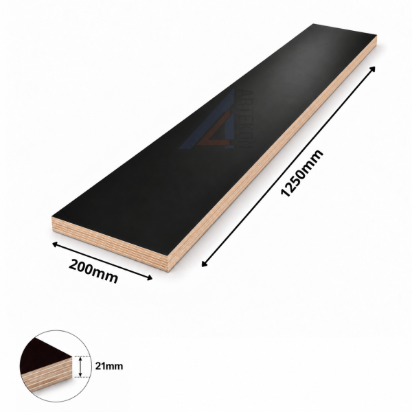 Sklejka szalunkowa wodoodporna 21mm - formatka 1250×200 mm FI/FI