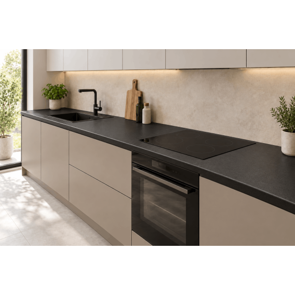 Blat kuchenny 38 mm 1L/60 Czarny U190 KM 4100×600 mm – SWISS KRONO