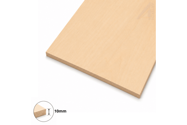 Sklejka liściasta 10mm 1250x2500mm Klasa: II/IV (BB/C)