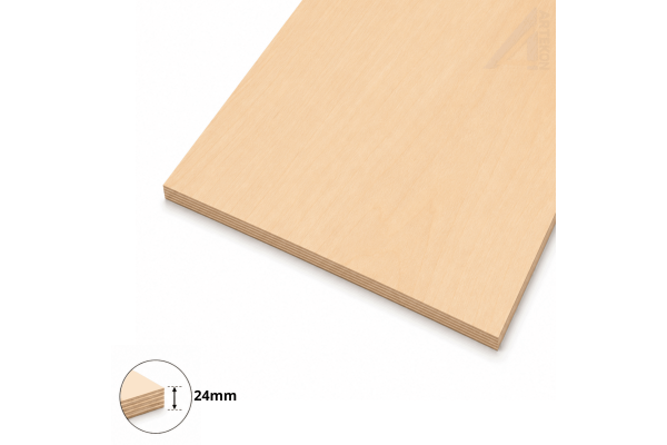 Sklejka liściasta 24mm 1250x2500mm Klasa: II/IV (BB/C)