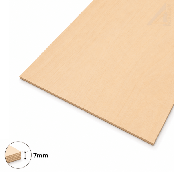 Sklejka liściasta 7mm 1250x2500mm Klasa: II/IV (BB/C)