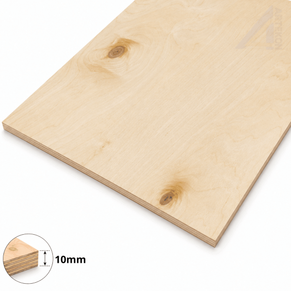 Sklejka liściasta 10mm 1250x2500mm klasa: III/IV (CP/C)