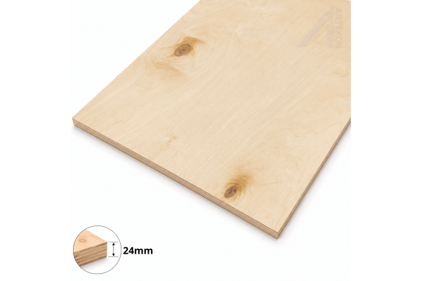 Sklejka liściasta 24mm 1250x2500mm Klasa: IV/IV (C/C)