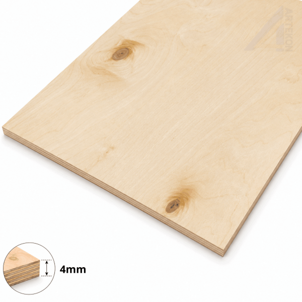 Sklejka liściasta 4mm 1250x2500mm  klasa: III/IV (CP/C)