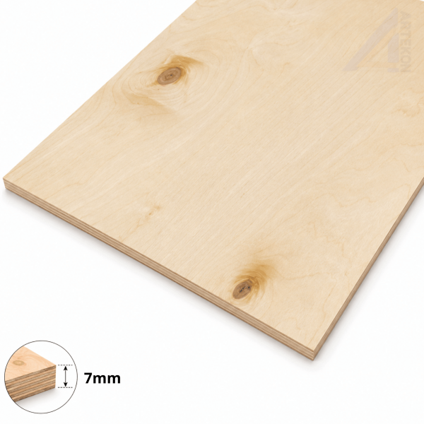 Sklejka liściasta 7mm 1250x2500mm Klasa: III/IV (CP/C)